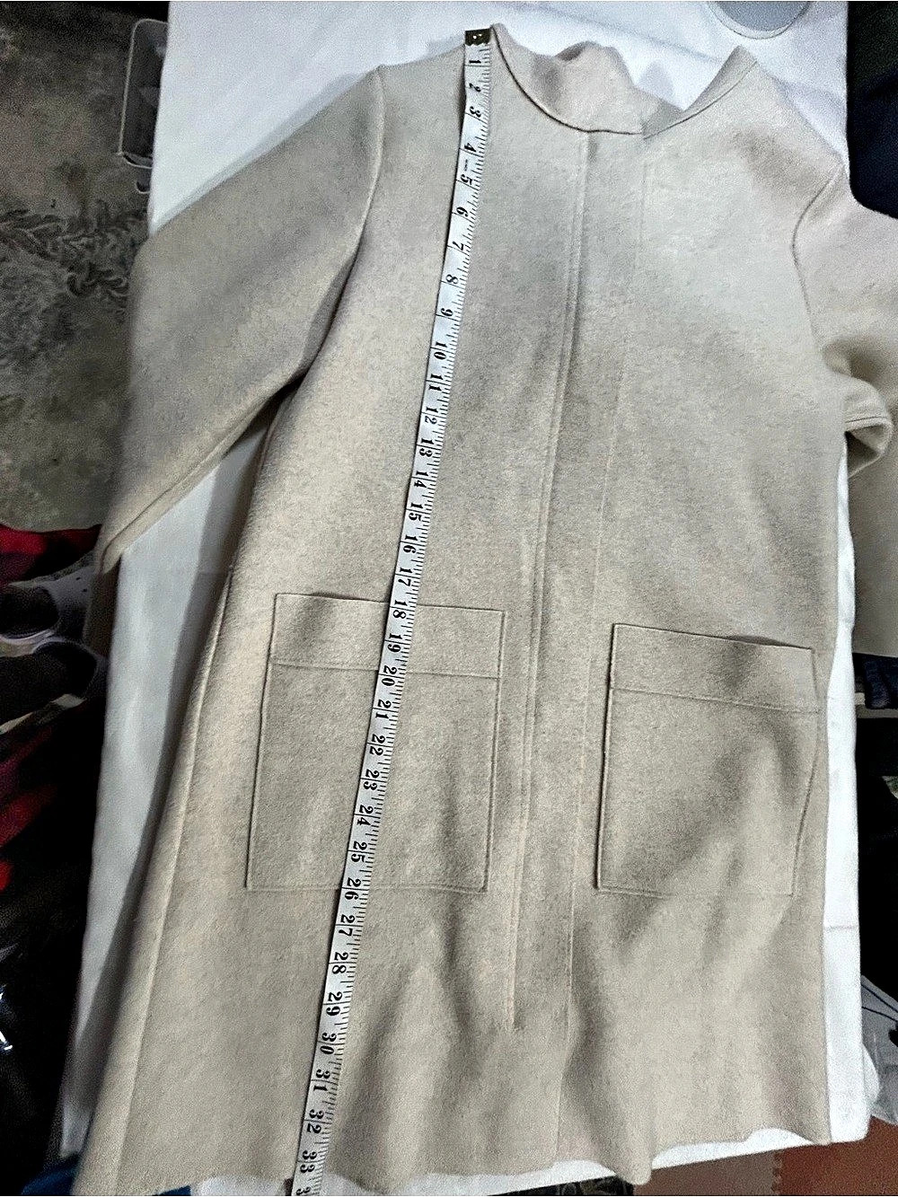 YAYA Oatmeal Hooded Zip Coat with Patch Pockets – EU 36/US Small - Picture 8 of 9